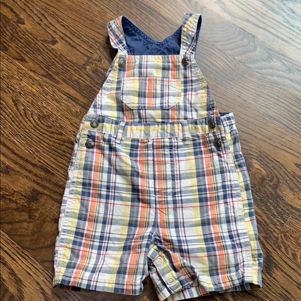 Arizona Jeans Plaid Baby Overalls - 18mo